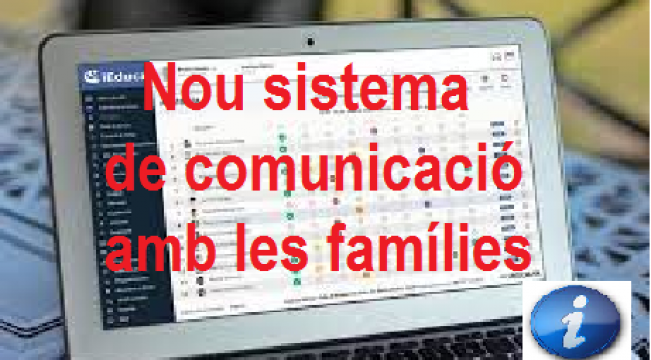 Nou sistema de comunicació amb les famílies